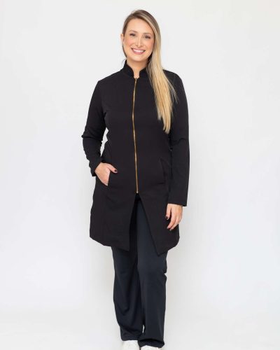 Jaleco Feminino Gola Padre com Zíper