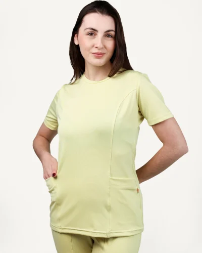 Conjunto Scrub Comfy Manga Curta | Calça Wide Leg