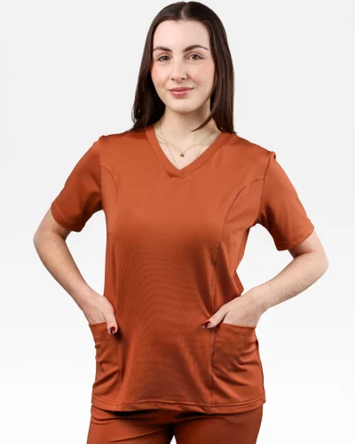 Blusa Scrub Basic Manga Curta
